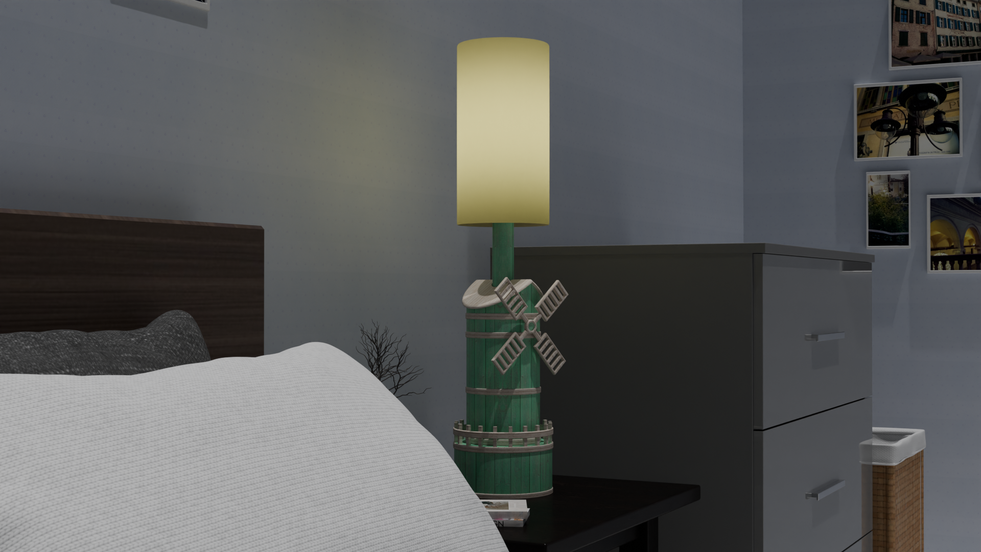 lamp render in room 10 greeen