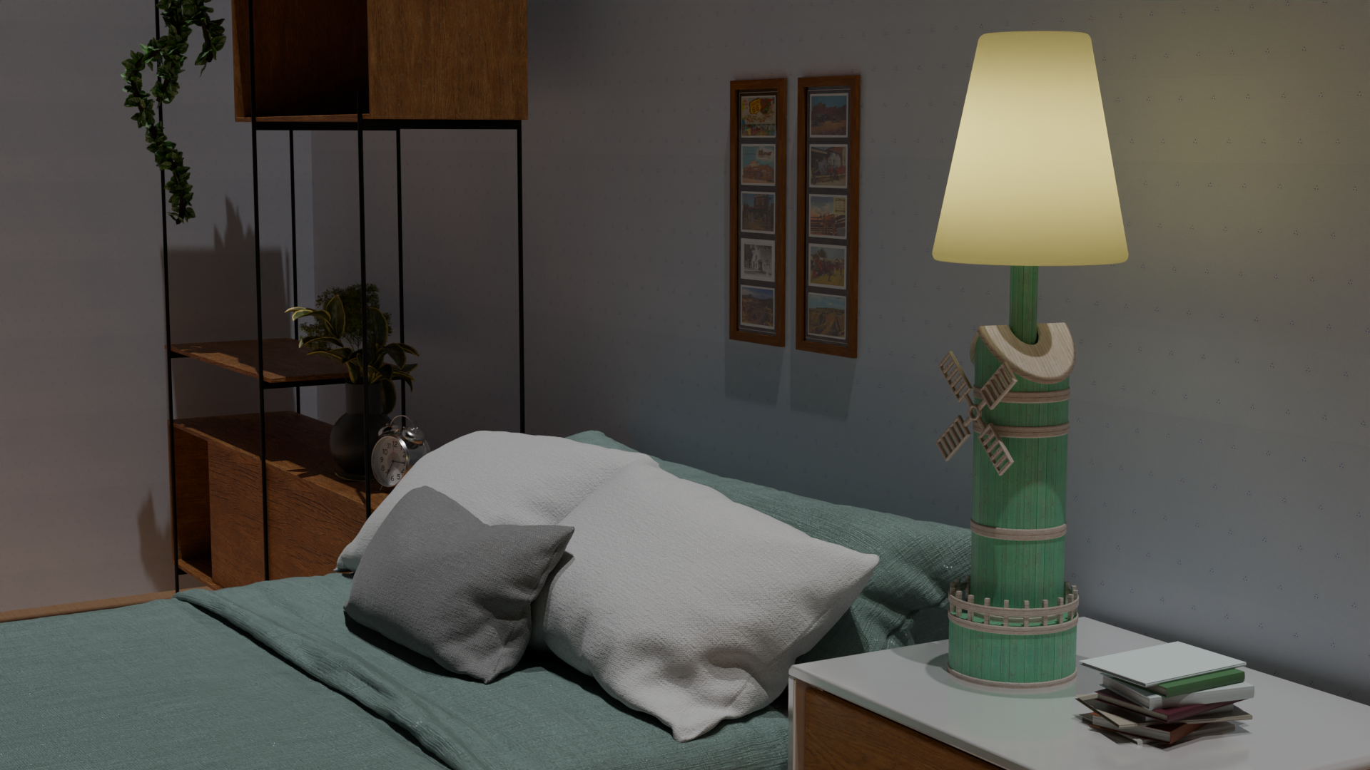 lamp render in room 10 grereen skinny