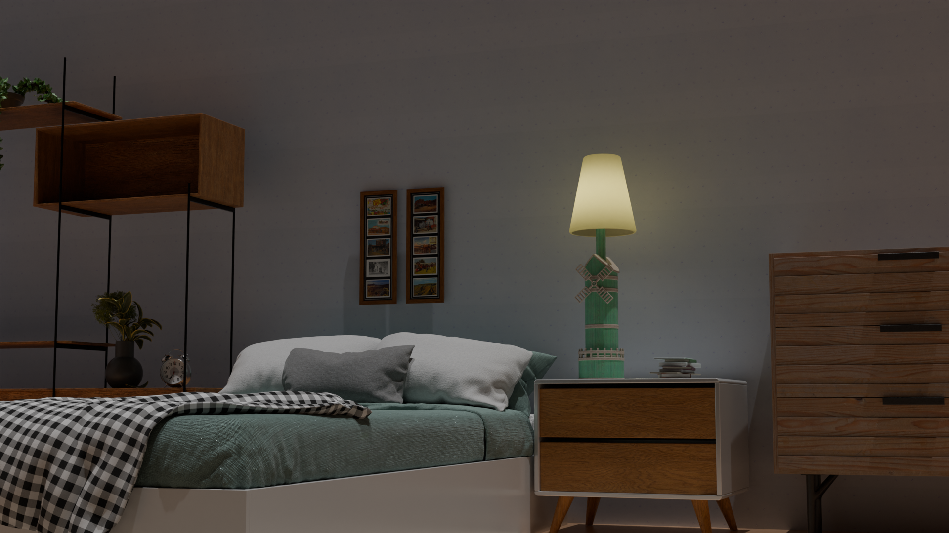 lamp render in room 11 grereen skinny